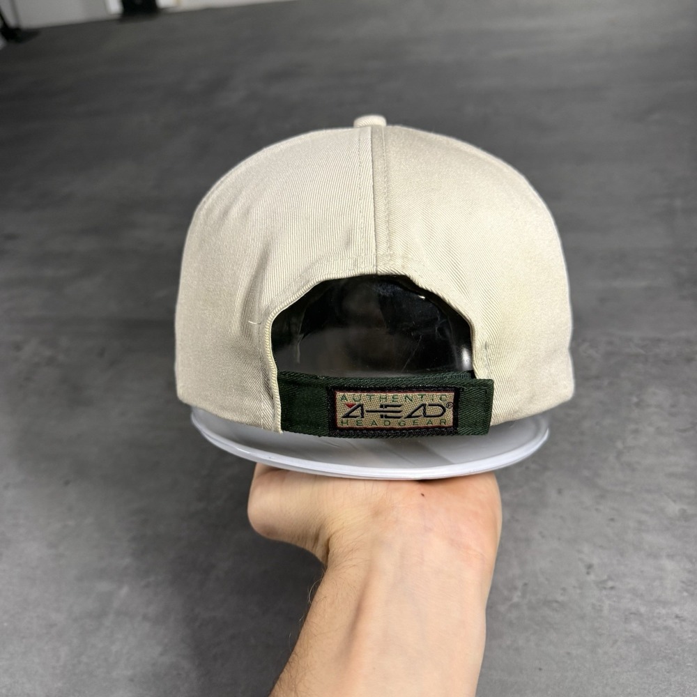 Vintage Ahead Interlaken Switzerland Golf Club‎ Hat Khaki Tan Green Cotton Strap - Picture 4 of 7